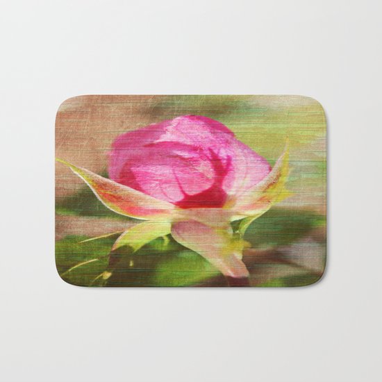 Vintage Rose Bud Bath Mat