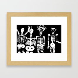 Lightbulb Skull Gang Framed Art Print