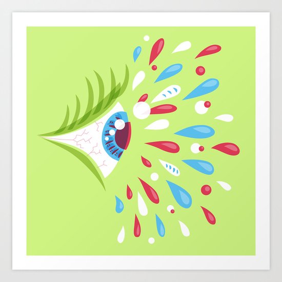 Psychedelic eye Art Print
