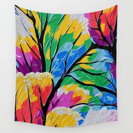 Expressionistic Landscape No1- colorful art and home decor Wall Tapestry