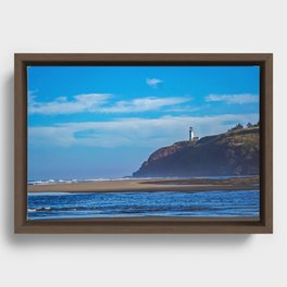 Cape Disappointment Lighthouse Framed Canvas