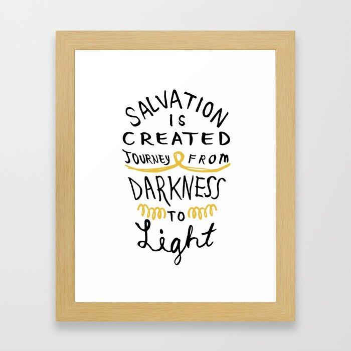 Salvation is Created Framed Art Print