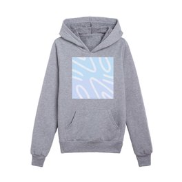 Light Blue abstract Kids Pullover Hoodies