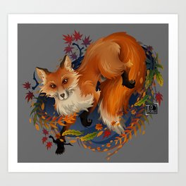 Sly Fox Spirit Animal Art Print