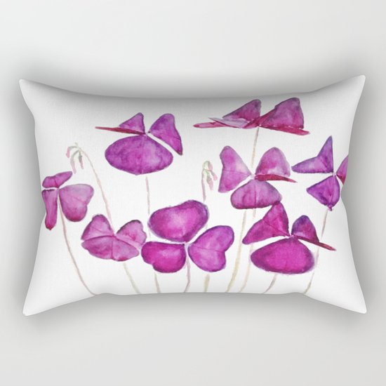 purple clover leaves Rectangular Pillow