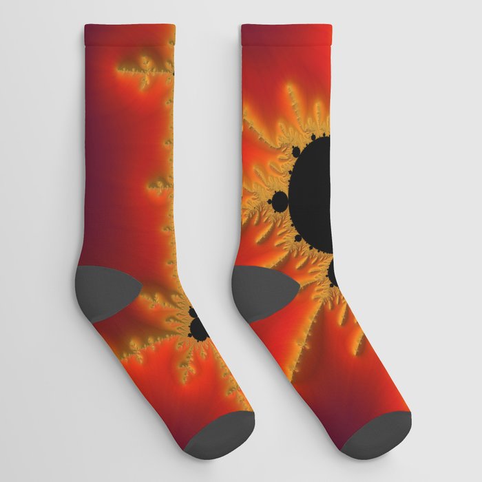 MANDELBROT FRACTAL FIRE ZOOM Socks