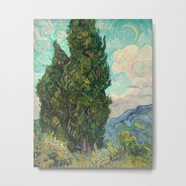 Cypresses by Vincent van Gogh Metal Print