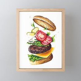 Burger Framed Mini Art Print