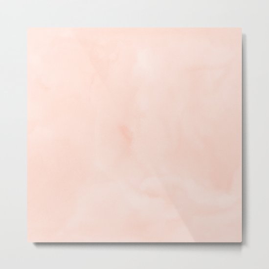 Simply Sweet Peach Coral Watercolor Metal Print