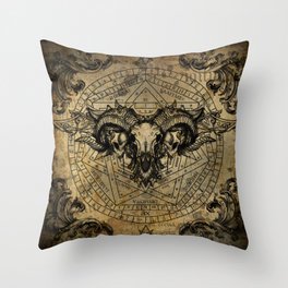Occult Skulls Throw Pillow