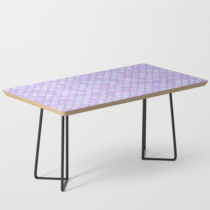 Baby Mermaid Scales Lavender Purple Coffee Table