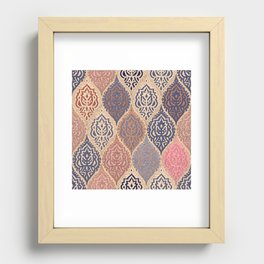 Bohemian Golden Spice Moroccan Damask II Recessed Framed Print