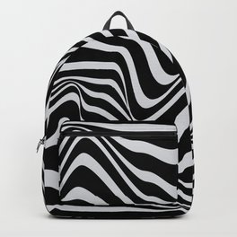 blach stripes in motion Backpack