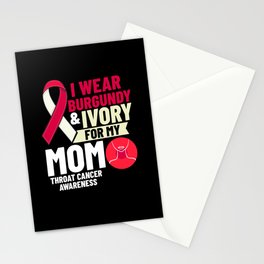 Head and Neck Throat Cancer Ribbon Survivor Stationery Card