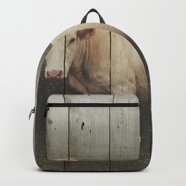 ON THE FARM Backpack | Cattle, Meadow, Graphicdesign, Moo, Barn, Digital, Farmhouse, Farmers, Rustic, Animal 