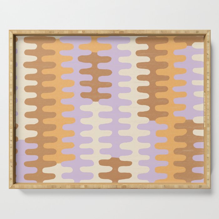 Pastel wavy stripe Serving Tray