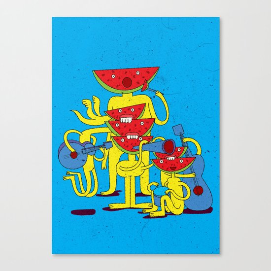 Watermelon Musician Canvas Print