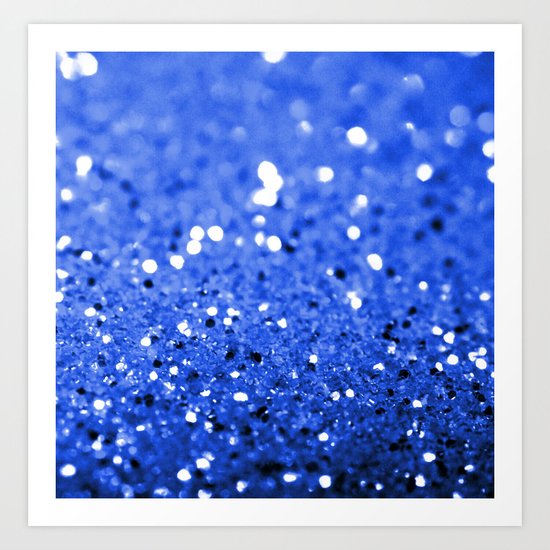 Glitter Blue Art Print