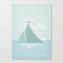 Peaceful seascape with sailboats Canvas Print