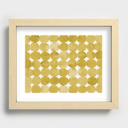 Dots pattern - yellow Recessed Framed Print
