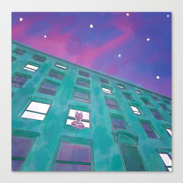 In the Building Under the Sky Canvas Print