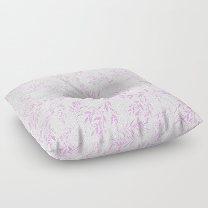 Elegant Blush Pink Glitter Tropical Palm Tree Leaves Ombre Floor Pillow