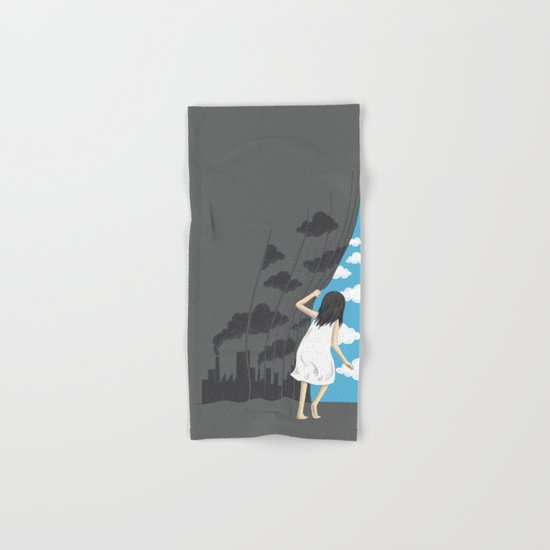 Hey Mr. Blue Sky Hand & Bath Towel