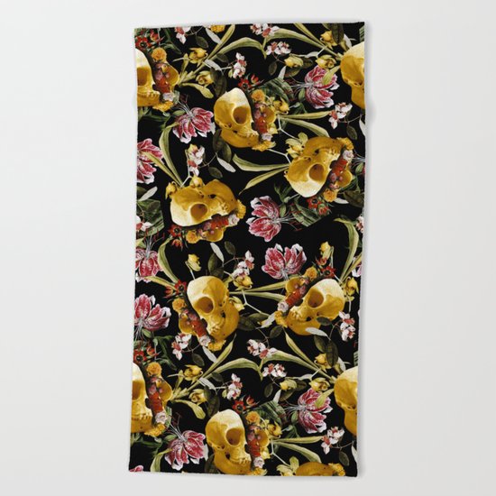 Monkey Skull Beach Towel