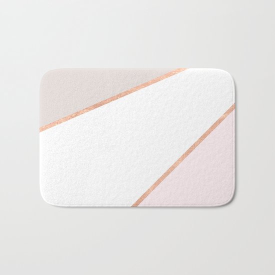 GEO ROSEGOLD PASTEL Bath Mat