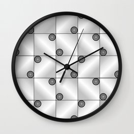 Black and White Geometric Pattern Wall Clock