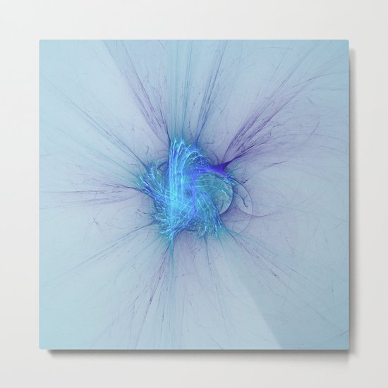New Year Burst Fractal Metal Print