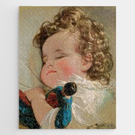 Portrait of Princess Marie Franziska von Liechtenstein at the Age of Two, 1836 by Friedrich von Amerling Jigsaw Puzzle