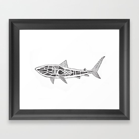 Shark Twist Framed Art Print