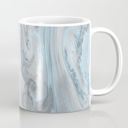 Ice Blue and Gray Marble Coffee Mug