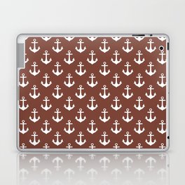 Anchors (White & Brown Pattern) Laptop Skin
