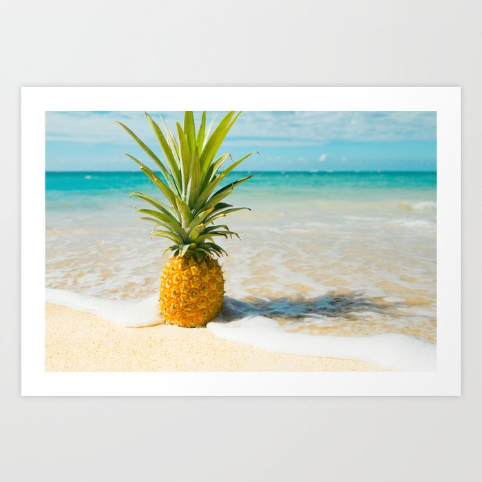 Pineapple Beach Art Print