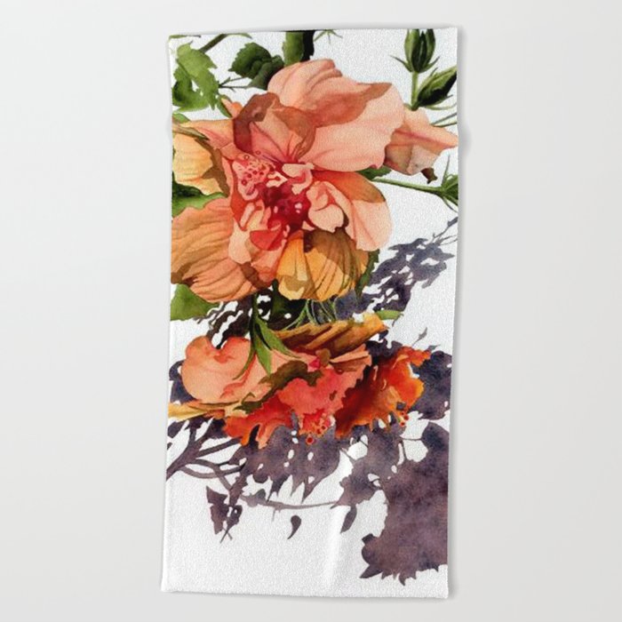 hibiscus beach towel