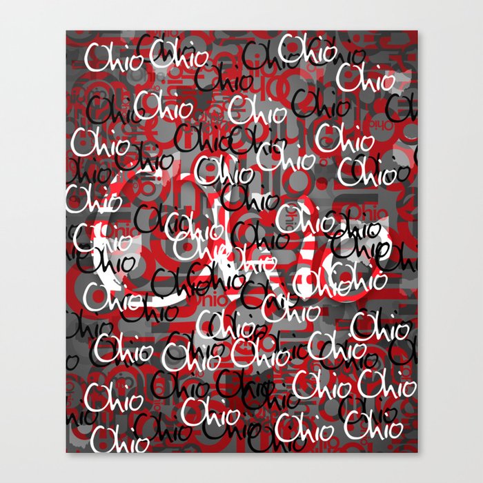 Ohio Scarlett & Gray Day Canvas Print