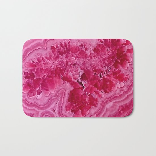 Pink Agate Mineral Gem Treasure Bath Mat