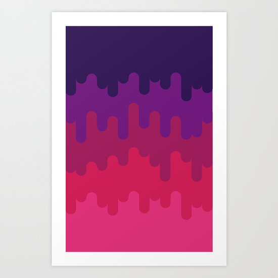 Drips and Drops - Pink Art Print