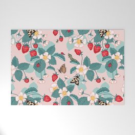 Strawberry Patch Pattern Welcome Mat