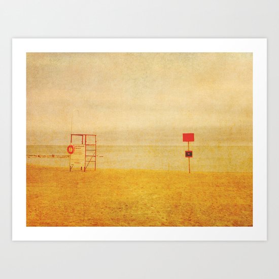 No Lifeguard On Duty Art Print