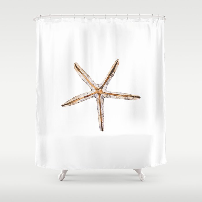 Blonde starfish Shower Curtain