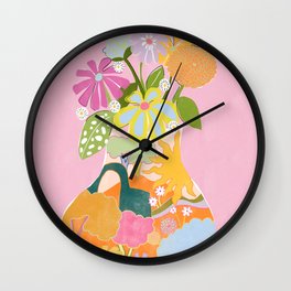 Colourful Garden Wall Clock