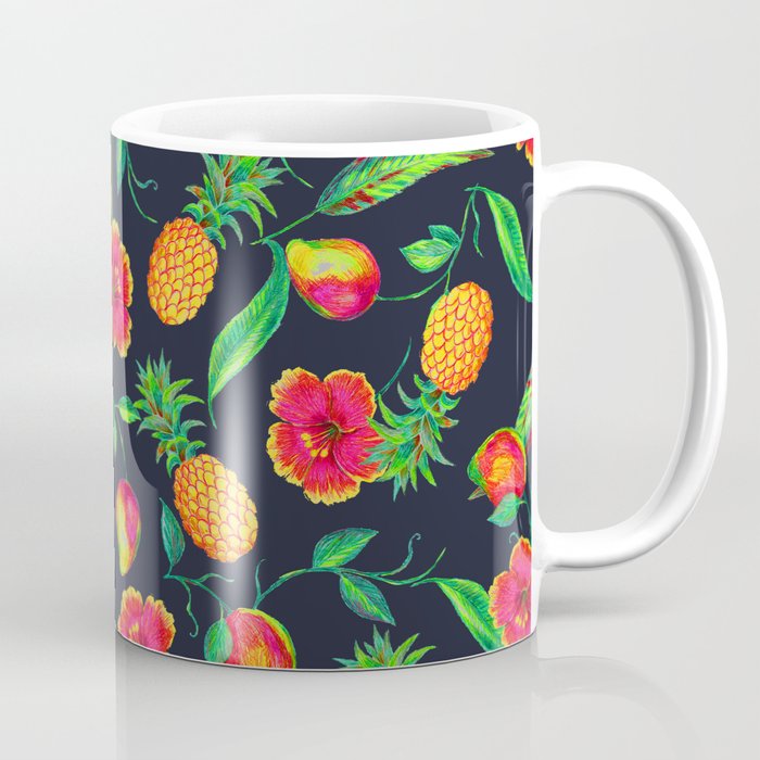 Tropical fruit and flowers Coffee Mug