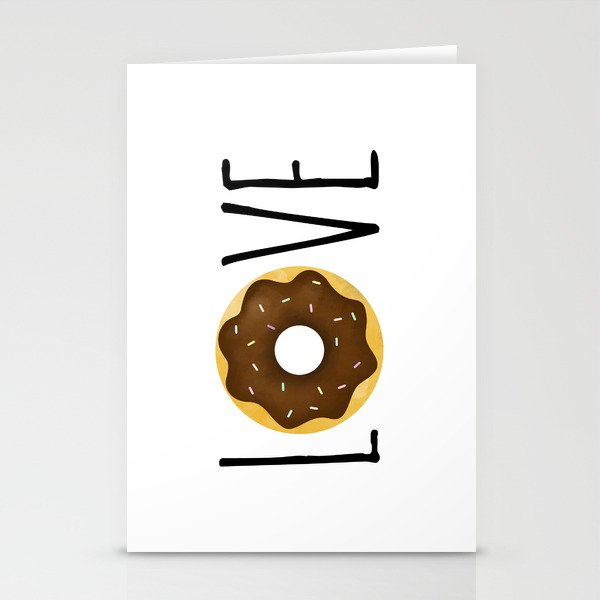 I Love Donuts Stationery Cards