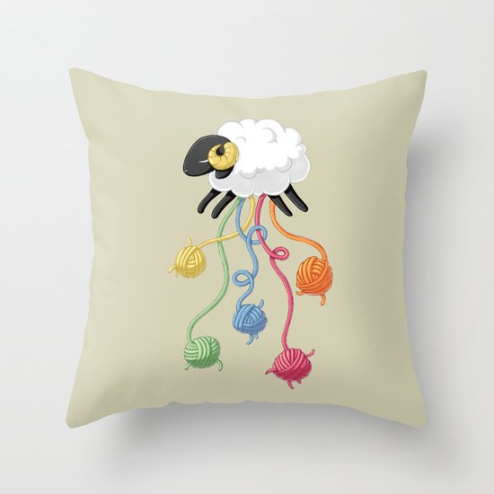 Wool Thread Throw Pillow