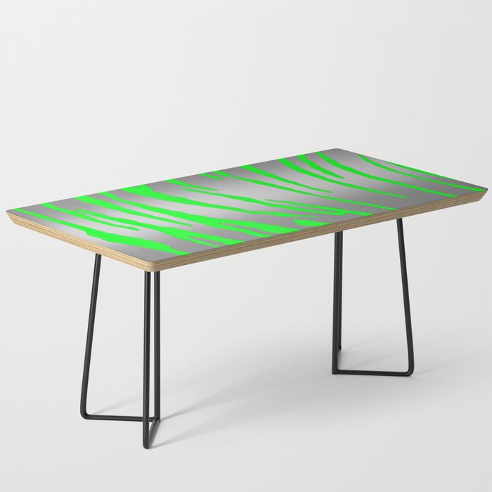 Silver Tiger Stripes Green Coffee Table