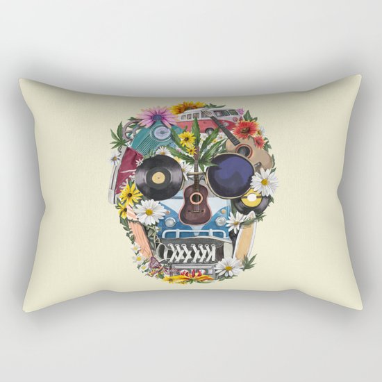 summer skull Rectangular Pillow