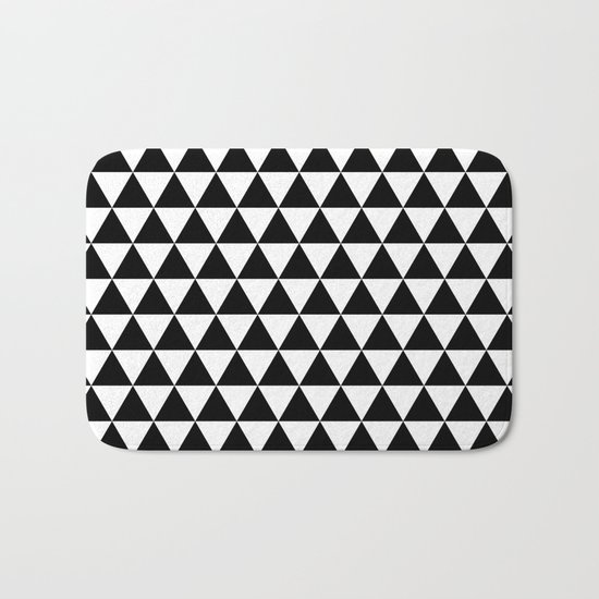 Triangles (Black/White) Bath Mat